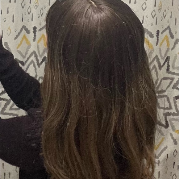 Ombré brown curly synthetic wig. - Picture 2 of 13